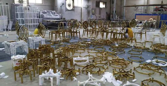 Brushed Gold PVD Vacuum Coating Chair Border z właściwościami przeciwodciskowymi i odpornymi na korozję